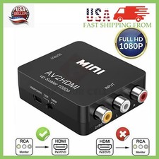 Rca Av to Hdmi Hd Converter Composite Cvbs Audio Video Adapter Wii Nes Snes
