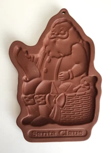 Longaberger Cerámica Papá Noel Galleta Marrón Bolsa Caramelo Molde Utensilios para Hornear - Imagen 1 de 4