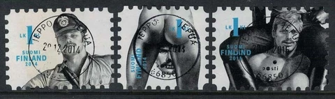 2014 Finland, Art by Tom of Finland, erotic gay stamps  complete set  fine used Cover