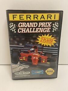 Ferrari Grand Prix Challenge (Sega Genesis, 1992) Authentic Game Cartridge + Box