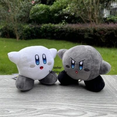 2 peças fofinho Kirby pelúcia branco fantasma preto jogo de sombra brinquedos de pelúcia boneca macia - Imagem 1 de 4
