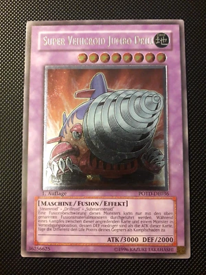 Yu-Gi-Oh! Super Vehicroid Jumbo Drill, POTD-DE036, Ultimate Rare, 1.Auflage, NM- - Bild 1 von 4
