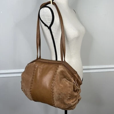 De Colección CC Courtenay Cuero Marrón Gamuza Boho Monedero Bolso Hippy chic Foto 1 de 4