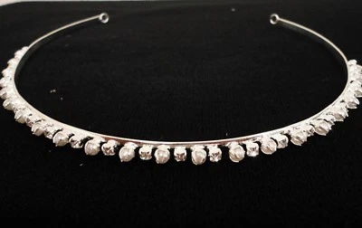 Thin Pearl Rhinestone Headband Elegant Headdress Hair Accessory C8029 - Image 1 of 3