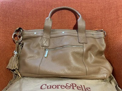 Bolso Bandolera Mujer Cuore & Pelle Amelia Cuero Marrón Tostado Camel Foto 1 de 4