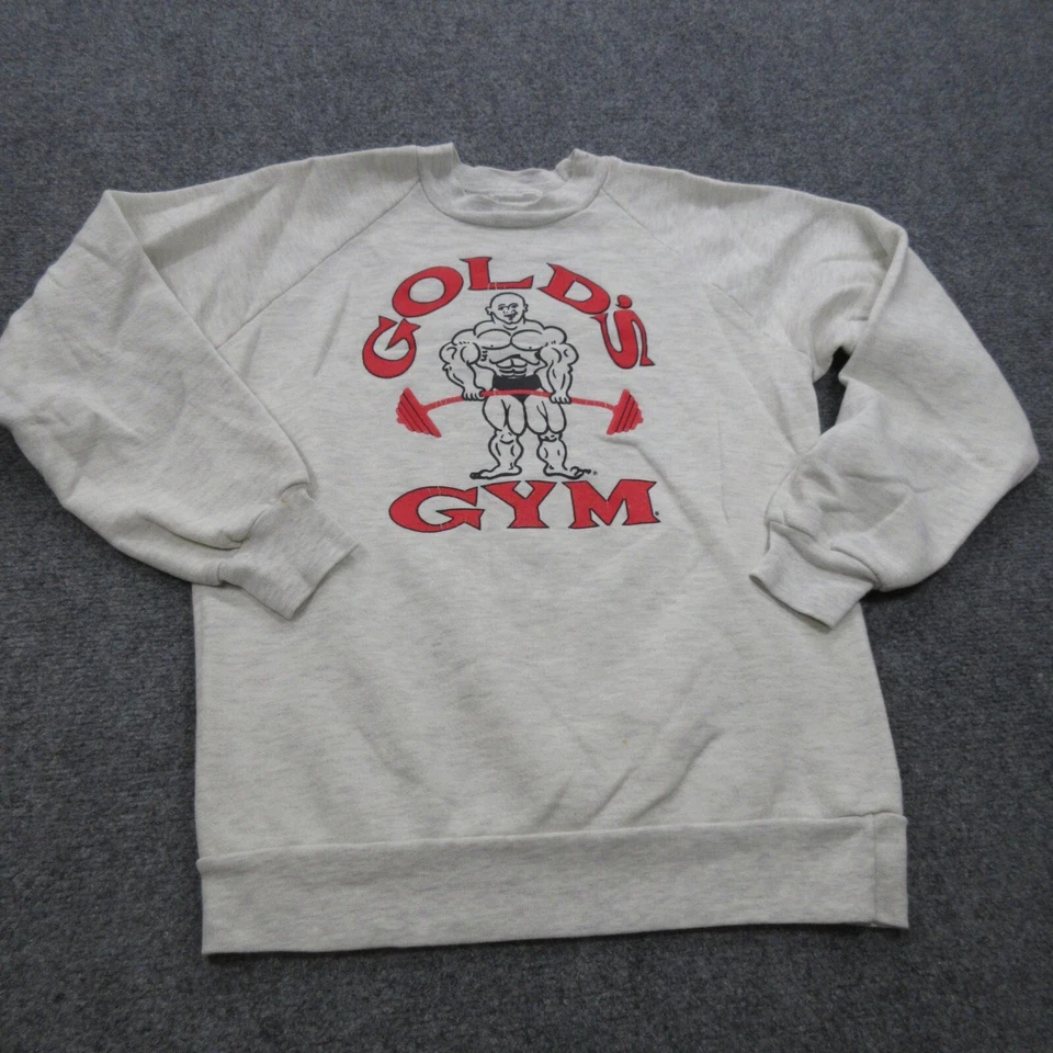 Sudadera De Colección Gold's Gimnasio Para Hombre Mediana Gris Jaspeado Gráfico Polar Manga Larga Foto 1 de 4