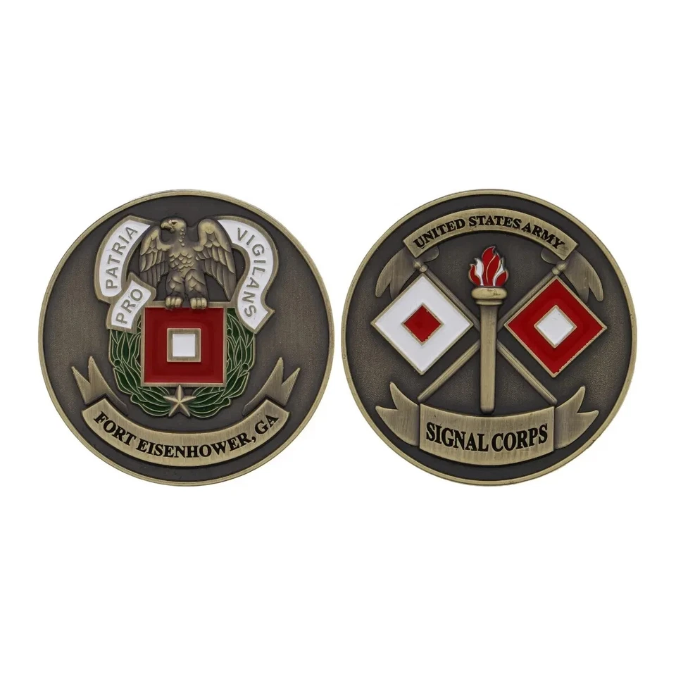 FORT EISENHOWER ARMY SIGNAL CORPS 1.75" CHALLENGE COIN - Image 1 of 1