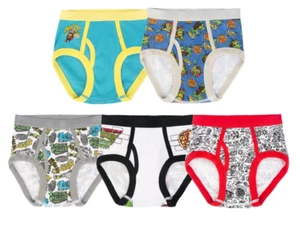 Tortugas Ninja Adolescentes Mutantes, Ropa Interior Niños, Paquete de 5 Calzoncillos Talla 4 NUEVO - Imagen 1 de 6