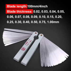 2pcs Stainless 0.02mm to 1mm Thickness Gap Metric Filler Feeler Measuring Gauge - Picture 1 of 6