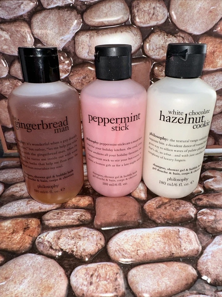 Gel de ducha 3 Philosophy 3 en 1 6 fl oz NUEVO pan de jengibre menta avellana Foto 1 de 1