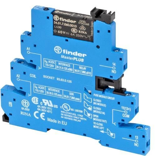 FINDER 39.31.0.024.0060-10PK, Relay, 6A SPDT, 24VAC/DC Coil