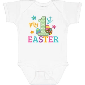 Inktastic My 1st Easter Baby Bodysuit Kids Spring Egg His Her Flowers One-piece - Picture 1 of 24