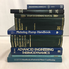 Vintage Engineering Books Pump Manual Advanced Thermodynamics Formulas Lot of 9