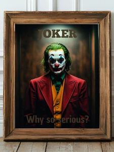 Joker Rolled Poster | Why So Serious? Art Print, Movie Decor, Gift for Fans, - Picture 1 of 14