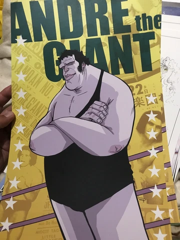 ANDRE THE GIANT LION FORGE COMICS 2015 NYCC EXCLUSIVE WWE PROMO ART PRINT-WWF Cover