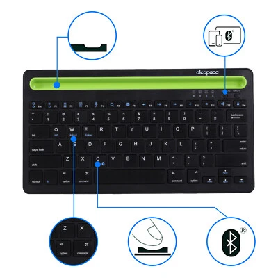 Alcopaca Wireless Bluetooth Keyboard with Stand RK908 Plastic Portable For iPad - Image 1 of 4