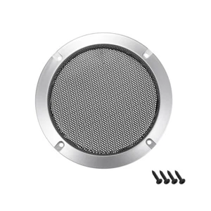4" Speaker Grill Mesh Decorative Circle Woofer Guard Protector Cover Silver - Picture 1 of 4