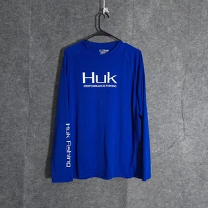 HUK Performance Angeln Langarmshirt Herren blau Activewear sportlich L Outdoor - Bild 1 von 8