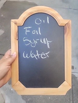 Plaid Double Sided Wood Framed Chalkboard 12" x 8.3" x 0.6" -  - Image 1 of 4