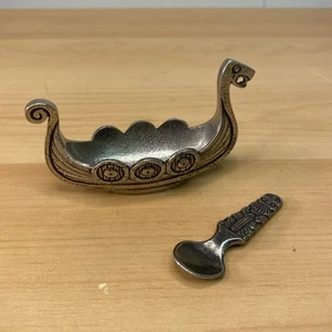 Norwegisches Wikinger Segelschiff Langboot Salzkeller Zinn Zinn - Bild 1 von 6