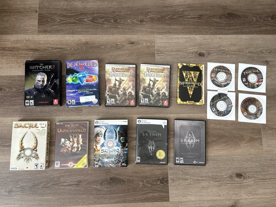 PC Game Lot, Includes Skyrim, Morrowind, Sacred, etc. - Image 1 of 1