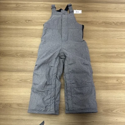 Pantalones baberos de nieve grises Baby GAP para niños pequeños talla 3 invierno nieve juego aislados Foto 1 de 4