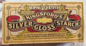 Vintage Kingsfords Silver Gloss Starch Box Unopened - Picture 1 of 7