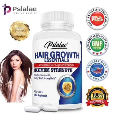 Hair Growth Essentials - Healthy Hair, Skin and Nails - Vitamin,Biotin, Calcium - Image 1 of 4