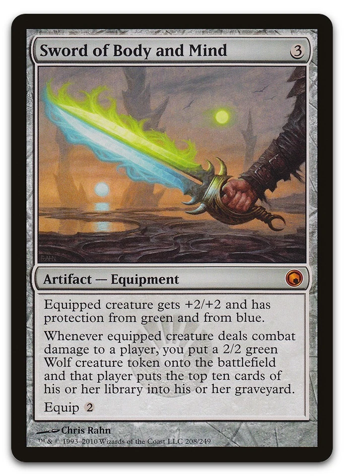 Sword of Body and Mind #208 (LP) Scars of Mirrodin SOM Magic MTG - Image 1 of 1