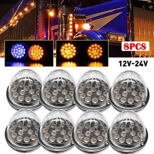 8X LED Watermelon Lights Truck Trailer Indicator Side Marker Clearance Lamp DRL - Picture 1 of 20