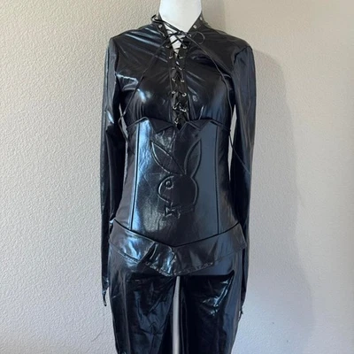 Fantasia de couro sintético playboy Halloween anos 2000 Deadstock  - Imagem 1 de 4