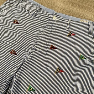 Polo Ralph Lauren Shorts Men's 33 Seersucker Stripe All Over Patches Classic Fit - Picture 1 of 11