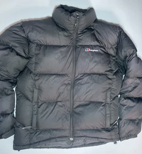 Berghaus Puffer Jacket Piumino 600 Riempimento Uomo Nero Taglia Large Cappotto - Foto 1 di 15
