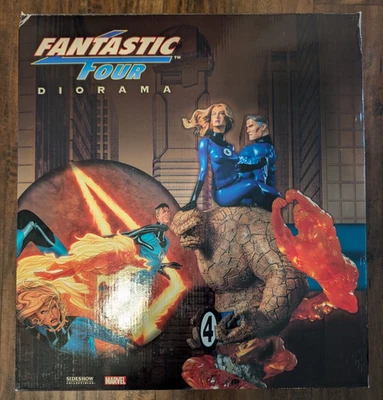 Sideshow Collectibles Marvel Fantastic Four Diorama Polystone Estatua - Nueva Foto 1 de 4