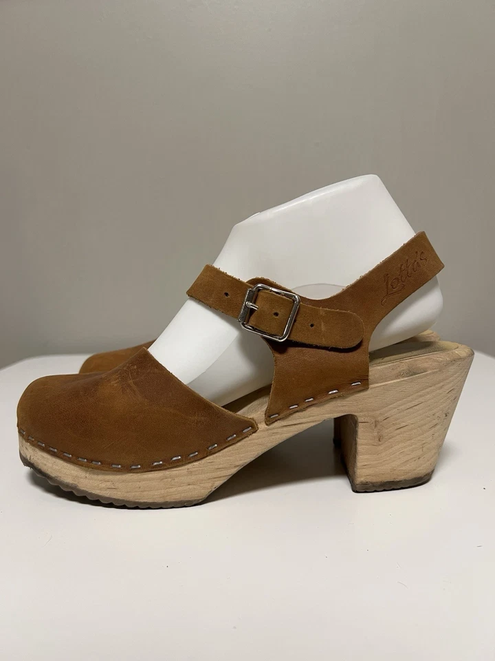 Lotta's Stockholm Highwood 棕色木屐 Oiled Nubuck 美国 8-8.5 欧盟 39 英国 5.5 — 第 1/4 张图片