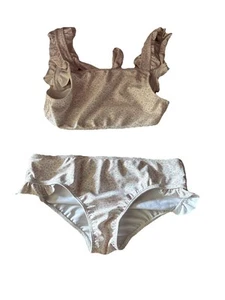 MINNOW girls antique floral ruffle strap bikini Girls 13/14 - Picture 1 of 6