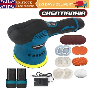 12V Battery Car Polisher Kit Cordless Rotary Buffer Polishing Machine Sander Set - Picture 1 of 12