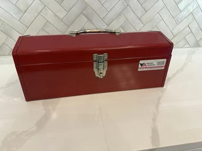 Vintage Vermont American #219 Red 19” Tool Box Hip Roof Tombstone - Image 1 of 4
