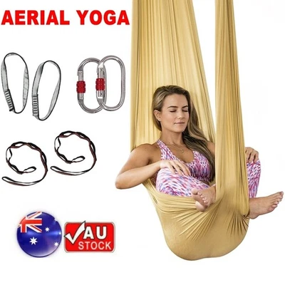 Aerial Yoga Swing & Hammock Kit Premium Nylon Silk Yoga Inversions, Antigravity - image 1 of 4