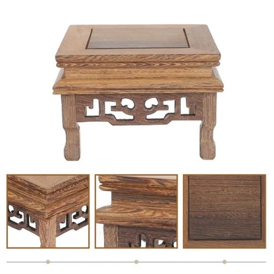  Wooden Stool Display Stand Wooden Plant Stand Display Pedestal Plant Holder for - Image 1 of 4