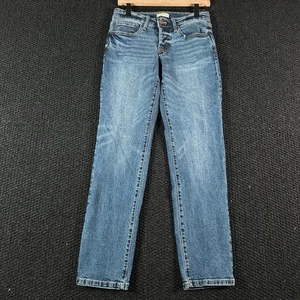 Pantalones de mezclilla Oliver Logan para mujer talla 25 azul lavado pierna recta LA CA - Imagen 1 de 10