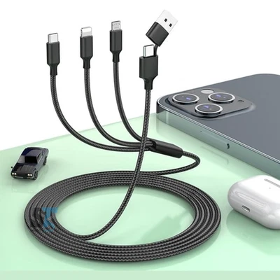 4 in 1 Multiple USB 65 Watt Fast Charging USB C  for iPhone Samsung  Android - Image 1 of 4