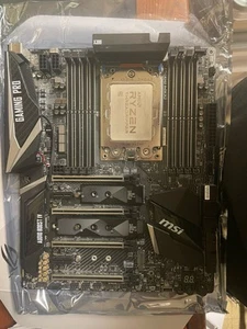 MSI X399 GAMING PRO CARBON AC DDR4 ATX Motherboard & AMD THREADRIPPER 2950X CPU - Picture 1 of 4