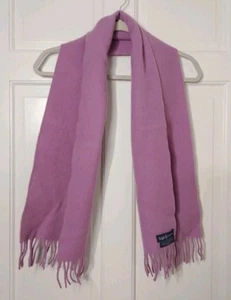 De Colección Polo Ralph Lauren Rosa Oscuro Bufanda Mujer Escocia 100% Lana de Cordero (Leer) - Imagen 1 de 9