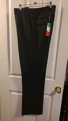 Pantalones Vivara By Emilio Pucci negros plisados delanteros para mujer talla 38 (36x35) ITALIA NUEVOS CON ETIQUETAS Foto 1 de 4