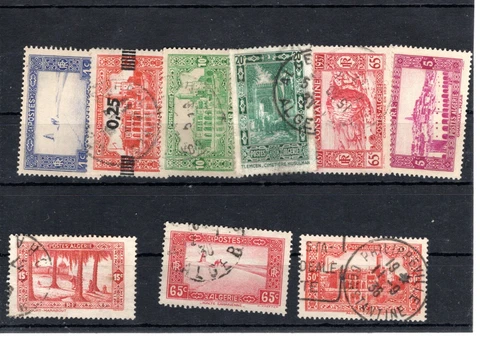 Stamp Collection- Algeria- 9 varieties (C490) Cover