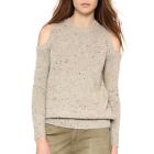 Rebecca Minkoff Flecked Otameal Cold Shoulder Page Sweater Women?s Size S