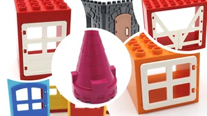 Lego Duplo - Hausteile Dach Wand Tür Turmspitze Fenster Zubehör - gebraucht - Bild 1 von 144