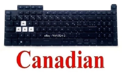Keyboard for ASUS TUF Gaming F17 FX707 FX707Z FX707ZC4  - CA Canadian - Image 1 of 2