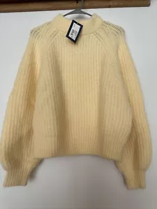 Finto maglione pullover donna collo di tartaruga - filo universale giallo M - Foto 1 di 2